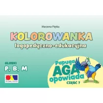 Kolorowanka Papuga Aga opowiada cz.7 - P, B, M