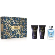 Versace Zestaw Pour Homme Woda toaletowa + Balsam po goleniu + Szampon do wosw 50 ml