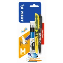 Piro kulkowe Frixion Ball Pilot 0,7 czarne x1 + wkad Frixion Ball 0,7 czarny x3 + zakrelacz ty x1 blister