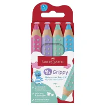 Kredki Grippy pastelowe 4kol FABER CASTELL