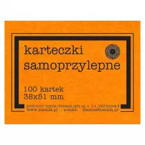Ziemia Obiecana Karteczki samoprzylepne fluo pomara�czowe 38x51 mm, 100 arkuszy