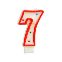 wieczka cyferka 7 kropki