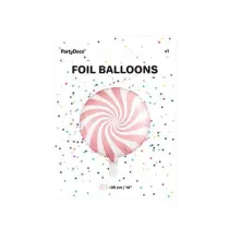 PartyDeco Balon foliowy Cukierek jasny r�owy 35cm