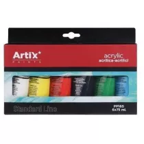 Artix Farba akrylowa 75ml 6 kolor�w 6 x 75 ml