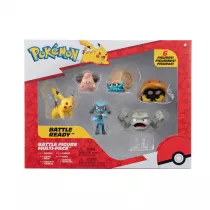 Figurki bitewne Multipack (Pikachu, Cleffa, Riolu, Geodude, Omanyte, Kabuto) Seria 7, figurki