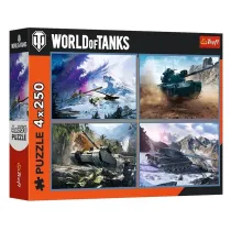 Puzzle 4x250 Wielka bitwa czogw TREFL