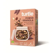 Turtle Granola czekoladowo - orzechowa z nasionami bezglutenowa 350 g Bio