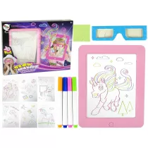 Tablica pod�wietlana 3D r�owa LeanToys