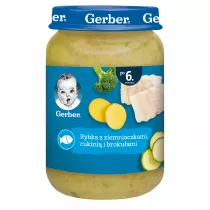 Gerber Obiadek rybka z ziemniaczkami cukini i brokuami dla niemowlt po 6 miesicu 190 g