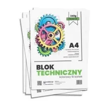 Wektor Blok techniczny A4/10K kolor premium 240g (10 szt)