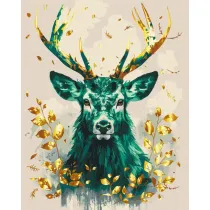 Brushme Malowanie po numerach - Gold szmaragdowa korona lasu 40x50cm