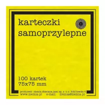 Ziemia Obiecana Karteczki samoprzylepne Fluo 75x75 mm te 100 kartek