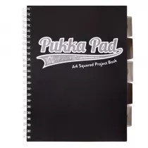 Pukka Pad Pukka Project Book Black & Grey A4 80g kratka 100 kartek