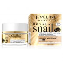 Eveline Cosmetics Royal Snail 30+ skoncentrowany krem aktywnie wygładzający na dzień i na noc 50 ml