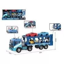 Auto laweta + samochody 4szt wiato dwik 1:16 Madej