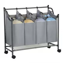 Songmics Kosz do segregacji prania mobilny 4 x 35 l