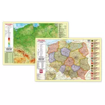Eko-Graf Podkadka na biurko. Mapa fizyczno-administracyjna Polska