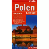 Polska. Mapa samochodowa 1:750 000. Wersja niemiecka