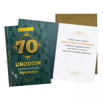 Kukartka Karnet B6 Urodziny 70 m�skie