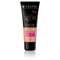 Eveline Cosmetics Selfie Time Foundation & Concealer kryj�co-nawil�aj�cy pok�ad i korektor 02 Ivory 30 ml