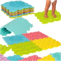 Mata sensoryczna puzzle montessori do masau stp pastelowe