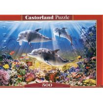 Puzzle 500 el. Podwodne delfiny Castorland