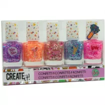 Lakier do paznokci confetti 5-pak Create It! Canenco