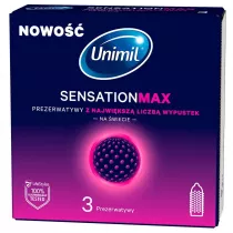 Unimil Senstation Max prezerwatywy z najwiksza liczb wypustek 3 szt.