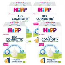 Hipp 1 Bio Combiotik mleko pocztkowe, dla niemowlt od urodzenia Zgrzewka 4 x 550 g Bio
