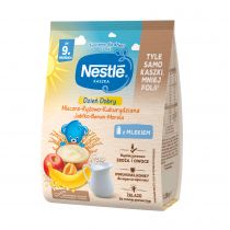 Nestle Kaszka Dzień dobry mleczno-ryżowo-kukurydziana jabłko banan morela dla niemowląt po 9 miesiącu 230 g