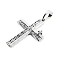 Zawieszka Krzy�yk Posrebrzany 26x18mm