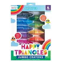Ooly Kredki tr�jk�tne jumbo Happy Triangles 12 szt.