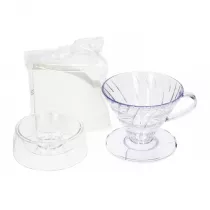 Hario V60 Drip-Assist Set Zestaw dripper V60-02 + nakadka + filtry
