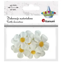Titanum Kwiaty materialowe Margaretki 4,5cm