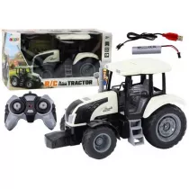 Traktor RC 2,4G bia�y LeanToys