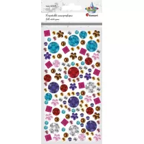 Titanum Kryszta�ki samoprzylepne kwiatki, kwadraty 141 szt.