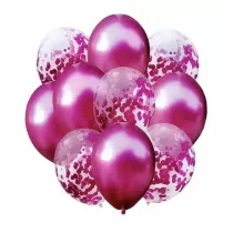 Balony r metalik i konfetti