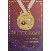 Yeku Karnet Urodziny 60 medal damskie