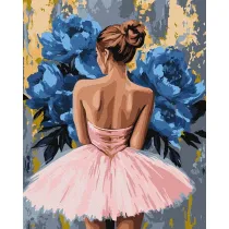 Ideyka Malowanie po numerach - Baletnica z piwoniami 40x50cm