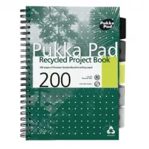 Pukka Pad Pukka Project Book z recyklingu A4 zielony 80g linia 100 kartek