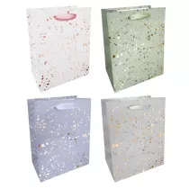 incood. Torba prezentowa  pastelowo-z�ota kropki 26 x 32 cm