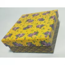 Pudeko Kwadratowe te W Kwiaty 12X12X5Cm