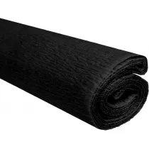 Interdruk Paczka Bibua marszczona czarny 50x200cm