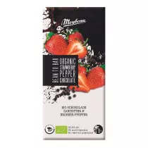 Meybona Czekolada gorzka z kawa�kami truskawek i z czarnym pieprzem 100 g Bio