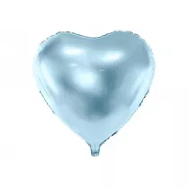 PartyDeco Balon foliowy Serce 45cm bkitny