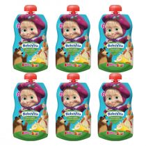 BoboVita Mus banan i jab�ko z napojem migda�owym po 6 miesi�cu zestaw 6 x 100 g