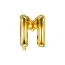 Balon foliowy Litera M 35cm zoty