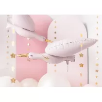 PartyDeco Balon foliowy Bocian jasny rowy 103x60cm