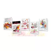 Top Graphic Karnet B6 z nalepkami 18stka mix 10 szt.