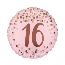 Balon foliowy Pretty pink 16th Birthday 46cm